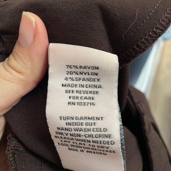 Nanette‎ Lepore Womens Brown Straight Leg Mid-Rise Officecore Dress Pants 4 - Picture 6 of 10